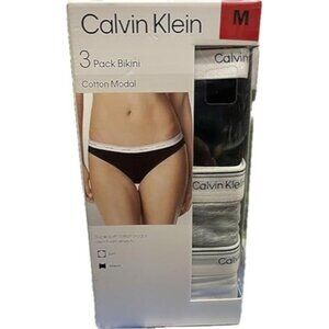 Calvin Klein Women’s Cotton Soft Stretch Bikini, 3-Pack